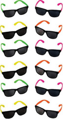 Assorted Neon Sunglasses, Pack of 12