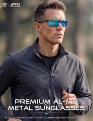 25g Polarized Sunglasses Men Sports: UV Protection Anti Glare Wrap Around Lig…