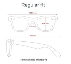 Ray-Ban Meta (Gen 1), Wayfarer, Shiny Black, Green Lenses, Smart AI Glasses