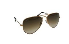 Ray Ban Aviator Gold 3025 001/51 Brown Gradient Sunglasses 55 mm New