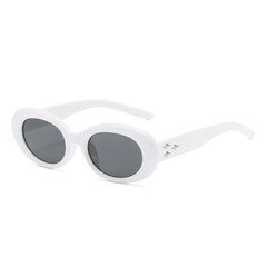 Retro Oval Sunglasses UV400 Unisex Candy Color Casual Fishing Outdoor Wear