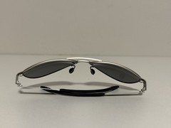 Revision Military Alphawing Aviator Sunglasses Silver Stainless Steel 59-13-125