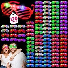 120 Pack LED Glasses ,6 Colors Light Up Glasses glow in The Dark Party Suppli…