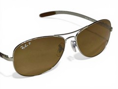 Ray Ban RB8301 004/M7 Carbon Fiber Polarized Dark Brown Sunglasses 59-14mm RARE