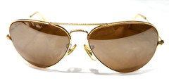 Ray Ban B&L Vintage Gold Metal Brown Aviator Sunglasses 58-14 Read