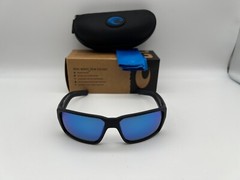 NEW Costa Del Mar FANTAIL PRO Polarized Sunglasses Matte Black/ Blue Glass 580G
