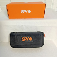 SPY Flynn 5050 Polarized Sunglasses Matte Black Happy Boost Orange Mirror New