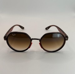 Ray-Ban RB3689 Scuderia Ferrari Sunglasses –Clear Brown Frame Brown Lenses