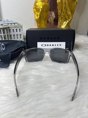 Oakley Holbrook Polarized Sunglasses Transparent Grey Frame Black Lens UV400 New