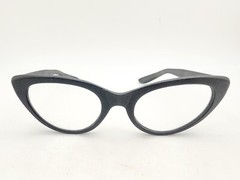 Vintage Safilo Fedra Wood-Grain Brown Cat-Eye Eyeglass 5 3/4 Frame Only