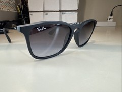 Ray Ban Chris Sunglasses RB 4187 622/8G 5418 145 Rubber Black Gradient Gray #98