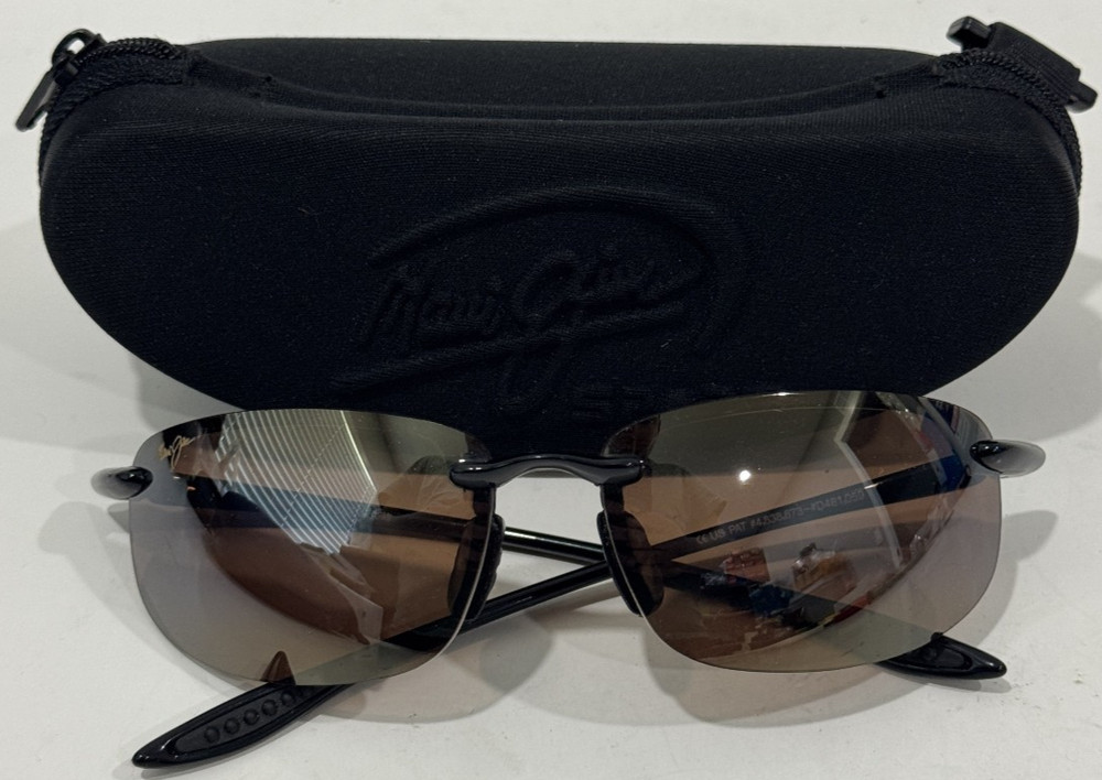 Maui Jim HOOKIPA MJ 407-02 Glossy Black Frame with HCL Bronze Polarized Lens
