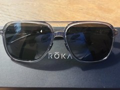 Roka Bandera Sunglasses Crystal Grey Frame Dark Carbon Polarized Lens