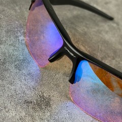 Oakley Flak Lightweight Sunglasses Prizm Blue Purple Lens Black Frame