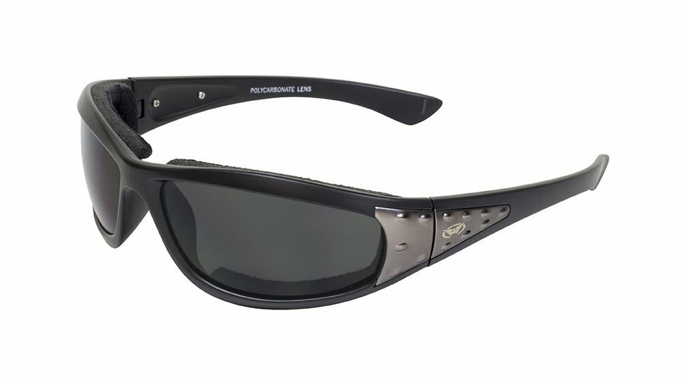Global Vision Eyewear Viva Foam Padded Motorcycle Sunglasses Gunmetal Black