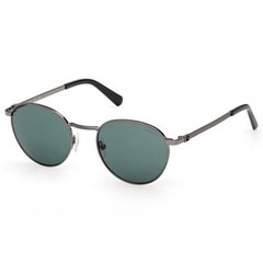 Guess Men’s Sunglasses Shiny Gunmetal Metal Oval Full Rim Frame GU00272 5108N