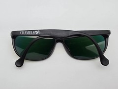 Charmant Chameleon 4915 Black Frame Multi-Color Mirror Glass Lens Sunglasses
