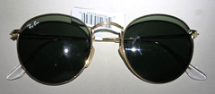 Ray-Ban RB3447 Sunglasses Round Metal, 50-21, Polished Gold Frame