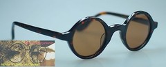 Round brown polarized sunglasses mens retro Johnny Depp tortoise acetate glasses