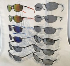 E1041 METAL SPORTS SUNGLASSES SPRING HINGE AND REVO LENS Wholesale 12 Pair
