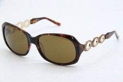 DAISY FUENTES CORAL 024 HAVANA GOLD AUTHENTIC SUNGLASSES 57-17