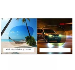 Tac HD Day Night Vision glasses Men Unisex Driving Wraparound Fit Over Sunglass