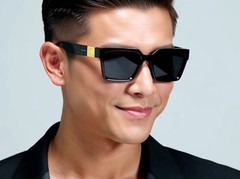 Men Sunglasses Fashion Black Oversize Big Designer Square Rapper Rap Black Retro