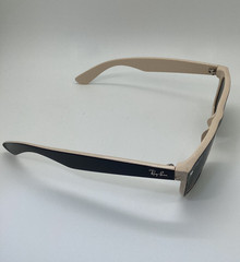 Ray Ban New Wayfarer (RB2132-875) Black on Beige 52mm/G-15 Green Sunglass