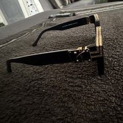 Black Rectangular Sunglasses Black Tinted Lenses Unisex Adults