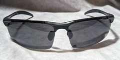 Duco Sports Mens Black Polarized Metal Frame Sunglasses