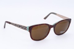 DAISY FUENTES DIANA 024 HAVANA TURQUOISE GOLD AUTHENTIC SUNGLASSES 55-19
