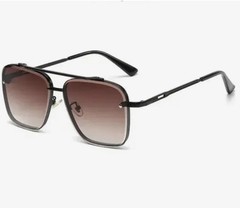 Brand Designer Aviator Men Business Brown Gradient Sunglasses Celebrity Dwayne