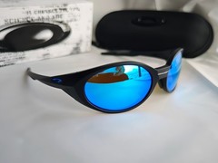 Vintage Oakley Eye Jacket Redux OO9438-0358 Prizm Black/Blue Sunglasses