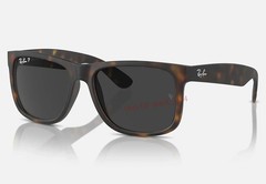 Ray-Ban RB4165 Justin 865/87 Sunglasses Polished Dark Grey Matte Havana UV 54MM