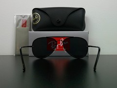 Ray-Ban RB3584N Blaze Aviator Sunglasses All Black 61mm Never Worn