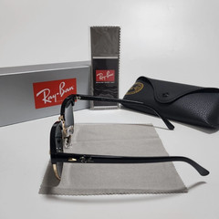 Ray-Ban RB3016 Sunglasses Clubmaster Classic Black Frame Glass Black Lens51-21mm