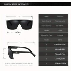 DUBERY Polarized Sunglasses Men Driving Shades Male Retro Sun Glasses Men UV400