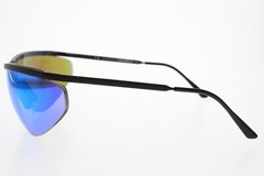 VINTAGE GARGOYLE LEGENDS SUNGLASSES BLACK MATTE MIRROR METAL MADE IN USA