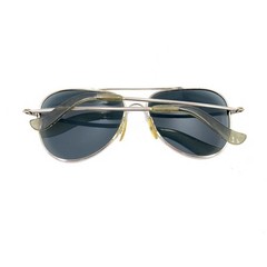 Gold Metal Aviator Sunglasses Gray Lens 140 USA Designer Fashion Pilot Men Women