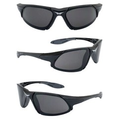 2-Pack of Global Vision Code-8 Safety Glasses With Smoke Lenses And Black Frame