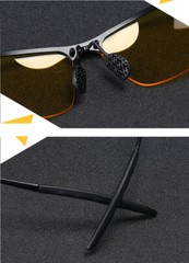 Tac HD+ Polarized Day&Night Vision glasses Men Driving Pilot Aviator sunglasses