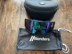 BLENDERS Jade Tiger Eclipse X2 Sunglasses Polarized Blue Lenses Wrap Cat 3 NEW