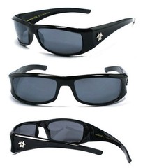 Retro BioHazard Mens Designer Sunglasses UV Protect – Black Frame BZ01