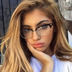 WOMEN/MEN Fashion Club Style Glasses Clear Lens Half Frame Retro Nerd Eyewear