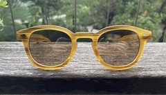 Men Brown Sunglasses Johnny Depp Blonde Glasses Light Brown Glass Sunglasses