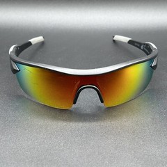Battle Vision Z22-4422 Wrap Sunglasses Black Polarized Used