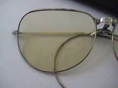 American Optical AO Unknown Aviator Pilot Sunglasses Silver Frame With Case