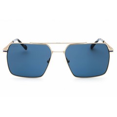Zeiss Unisex Sunglasses Rectangular Shape Satin Gold Full Rim Frame ZS24152S 717