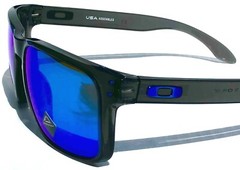 NEW Oakley HOLBROOK XL Grey Smoke POLARIZED PRIZM SAPPHIRE Blue Sunglass 9417-09