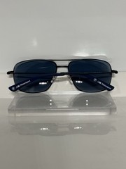 BMW BS0026 02M Black Stainless Steel Metal Polarized Blue Unisex Sunglasses